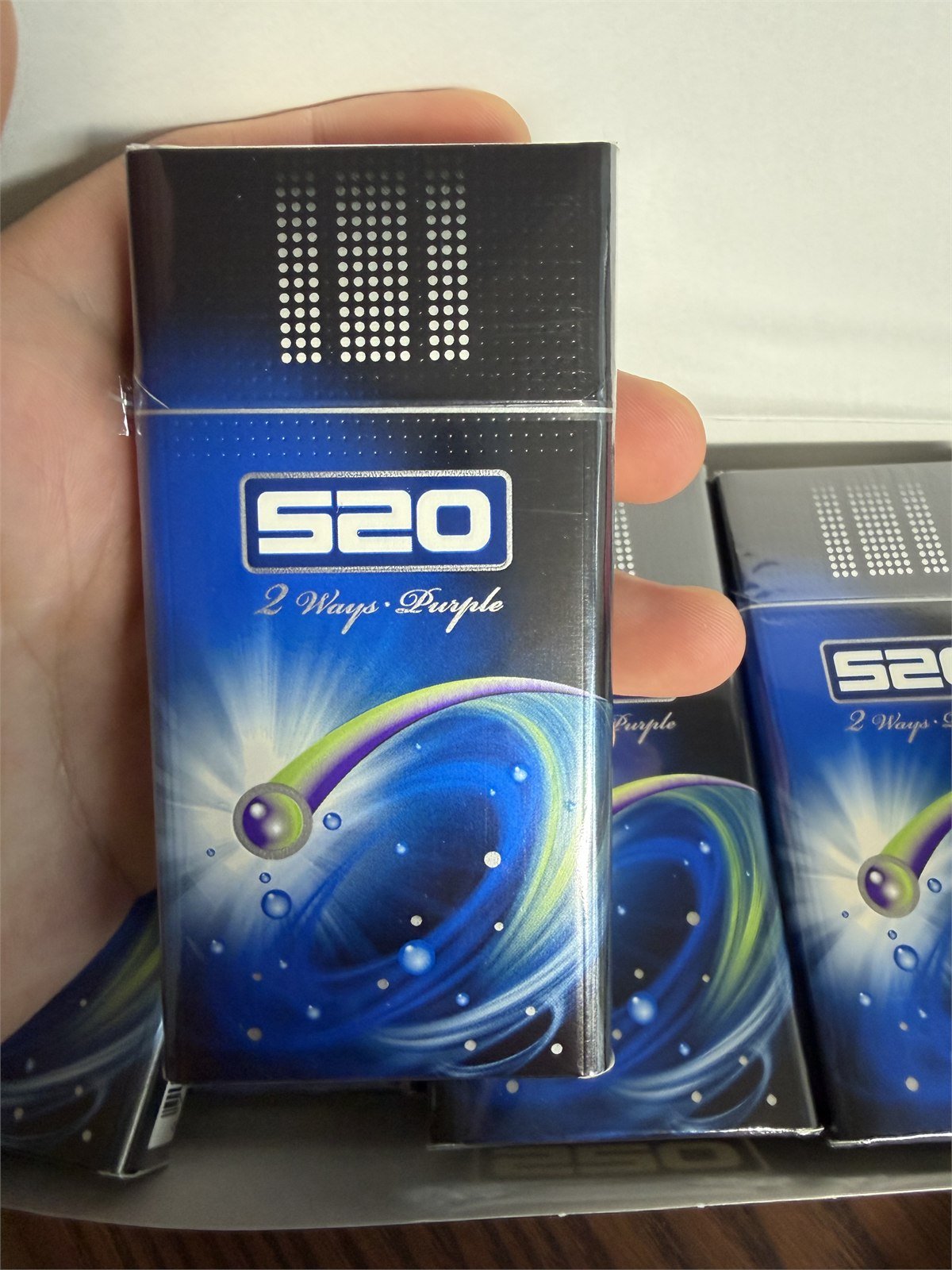 Black-to-blue 520 package front with visible 2 Ways Purple wording