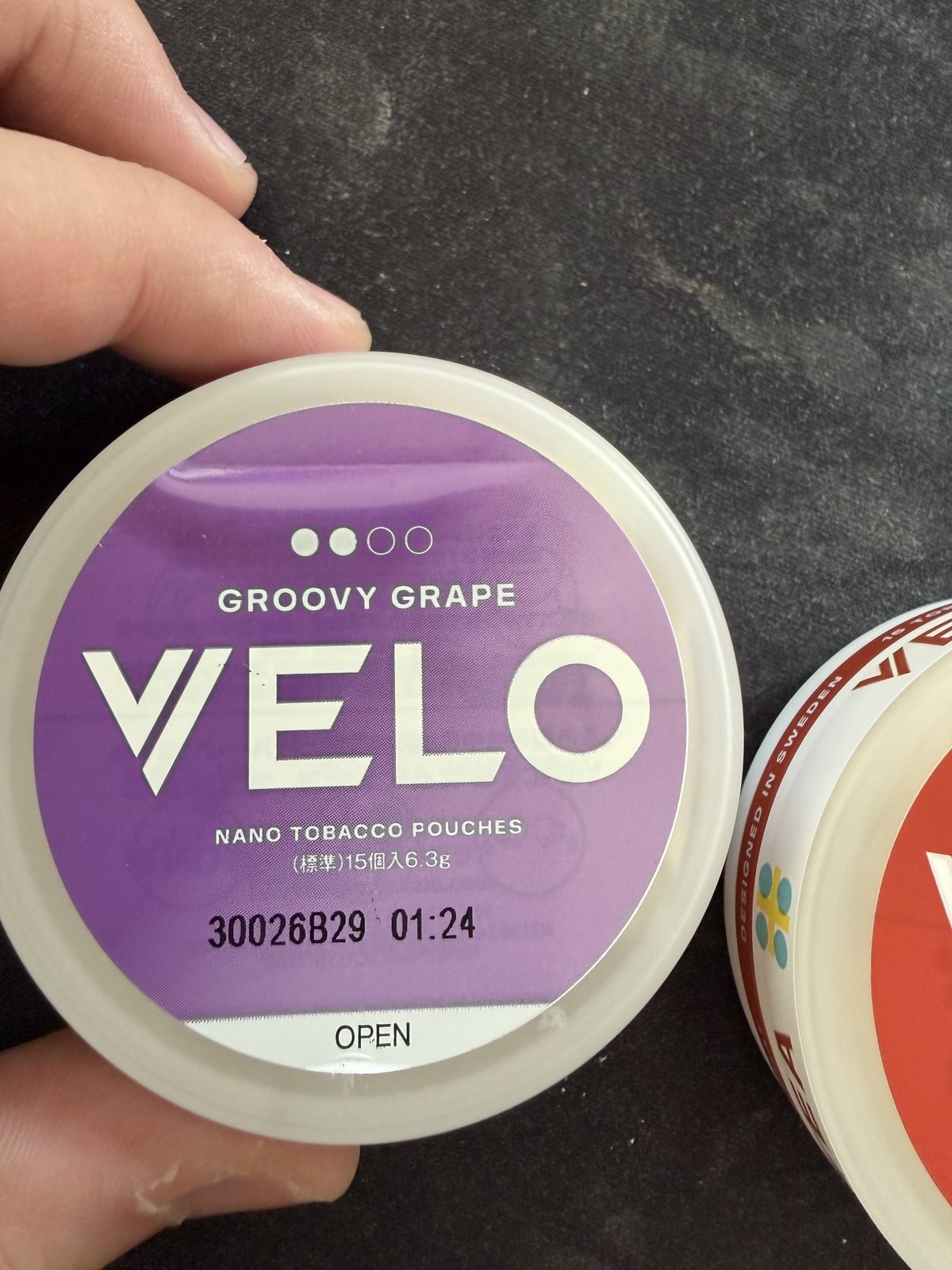 VELO Groovy Grape catalog package photo in Toronto