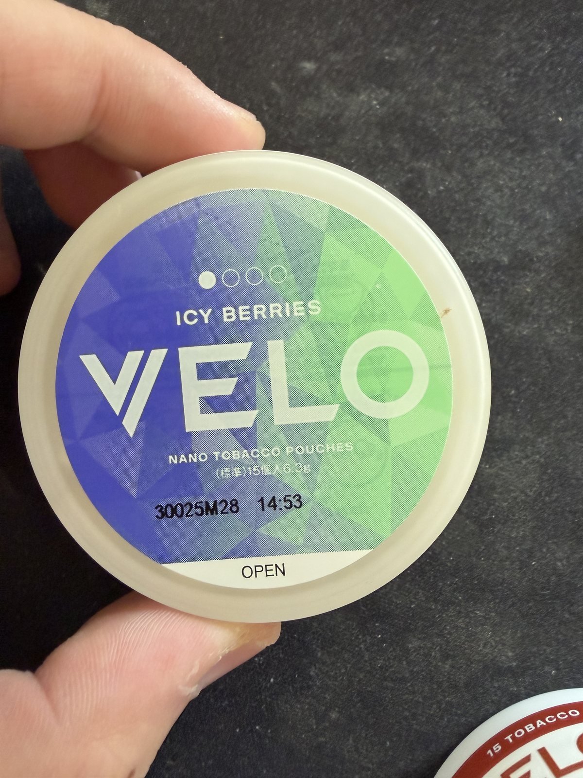VELO Icy Berries catalog package photo in Toronto