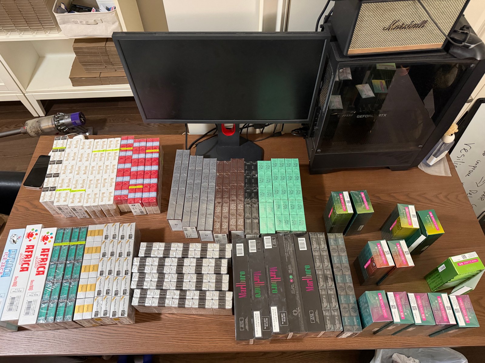 Weekly arrival inventory arranged on a table for July 12 2026